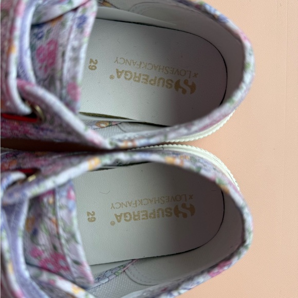 Superga Kids Love Shack Fancy - Floral Sneakers with Velcro Straps - Picture 4 of 5